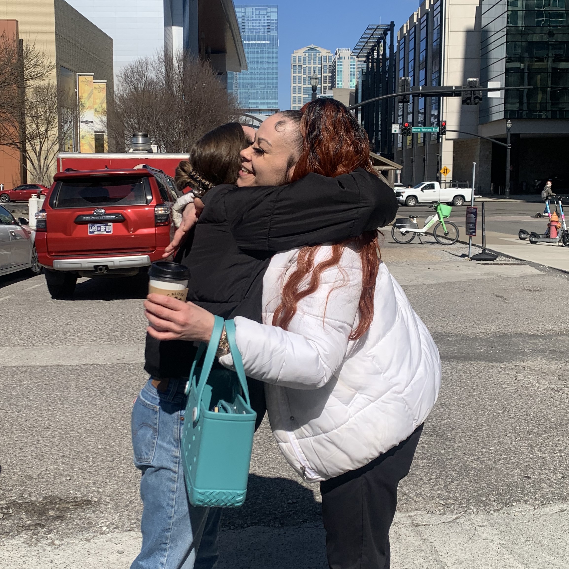 Angela and Ally Hug sq