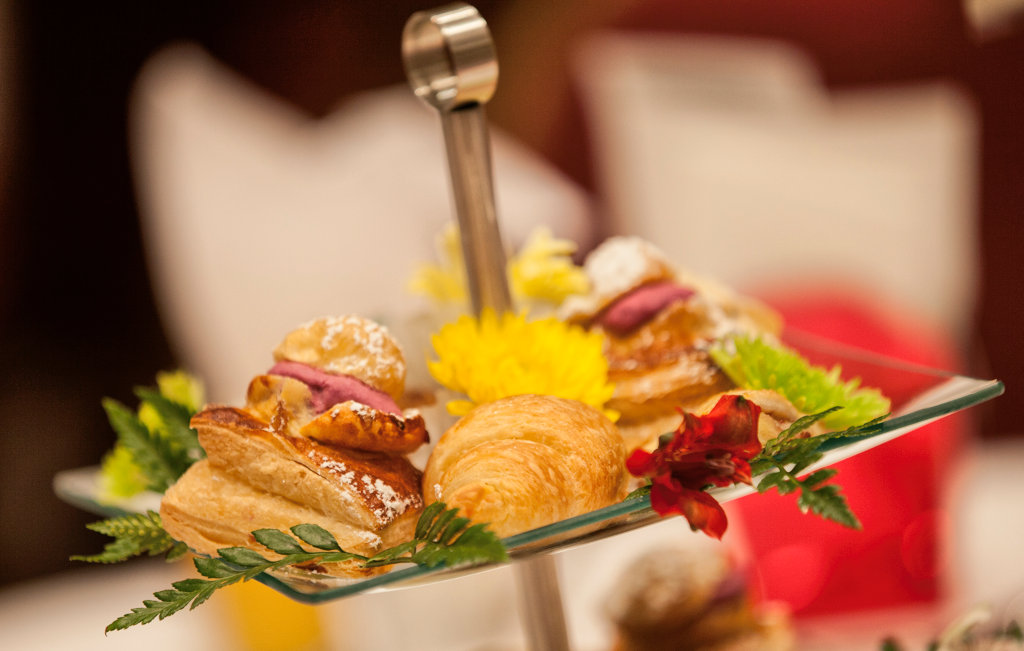 Close Up to Tiered Pastry